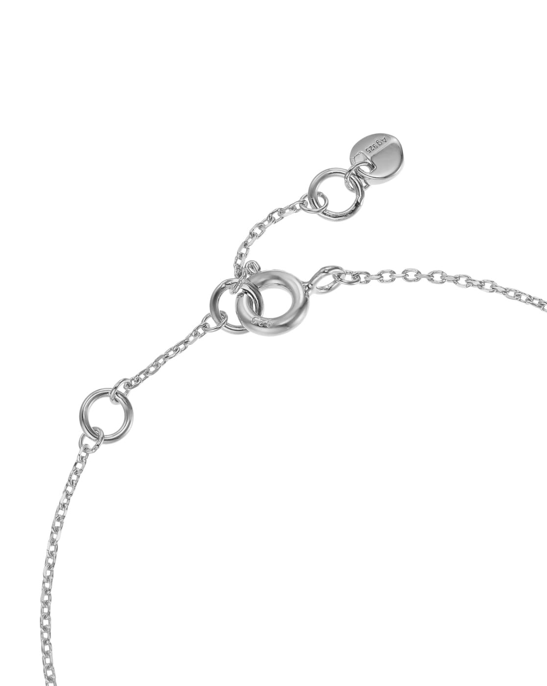 Bracelet with silver elements - letter K, clover - Ref No AP534-1174 / Apart