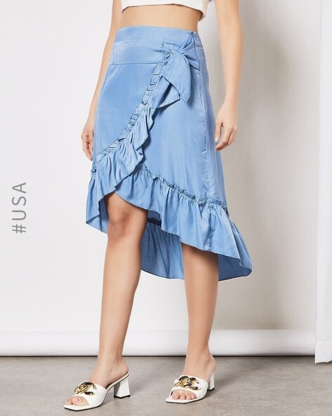 Jdy indie clearance midi wrap skirt