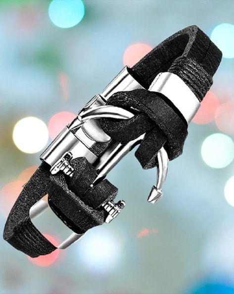 Buy Men's Bracelet Men's Leather Bracelet Men's Anchor Bracelet Men's  Jewelry Men's Gift Boyfriend Gift Husband Gift Sailor Gift Online in India  - Etsy