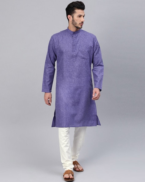 Sojanya Long Kurta with Mandarin Collar