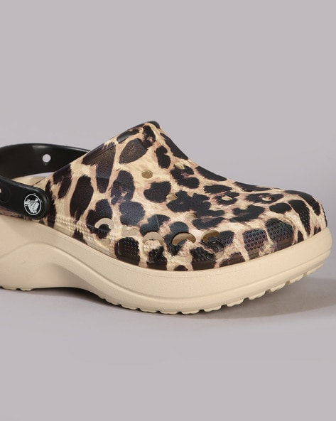 Leopard print clogs hot sale