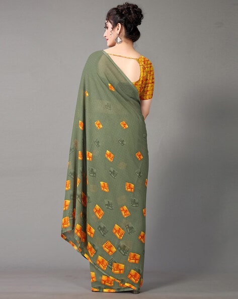 Buy Olive Sarees for Women by Hritika Online