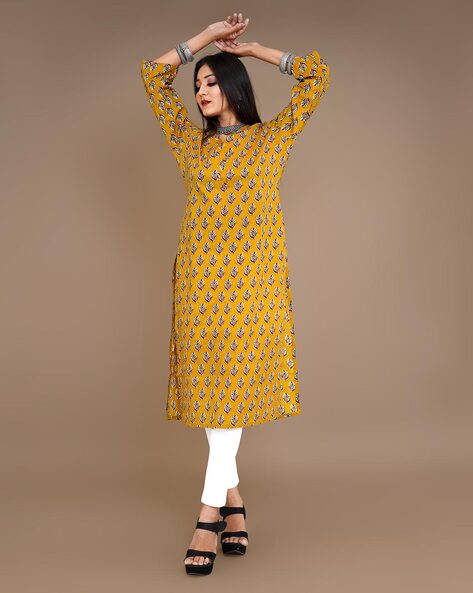 Yellow cotton kurti #how #to #style #yellow #kurti #with #jeans  #howtostyleyellowkurtiwithjeans Top Fa… | Long kurti designs, Kurti designs  party wear, Yellow kurti
