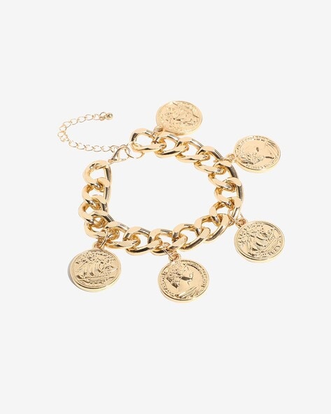 Rory Chain Link Bracelet with Custom Charms in 18K Rose Gold Plating - MYKA