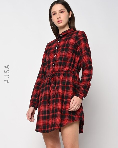 Buy Women's Red Check Tartan Dresses Online | Next UK