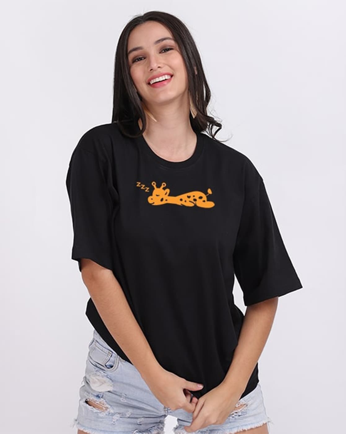 Buy Black Tshirts for Women by MAD OVER PRINT Online