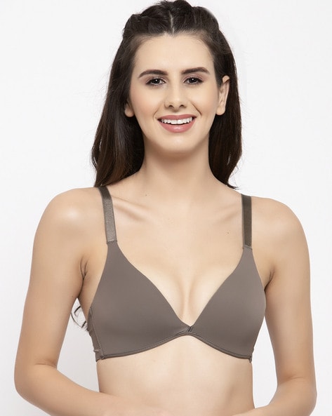 Buy online Black Polyester Tshirt Bra from lingerie for Women by Quttos for  ₹320 at 60% off