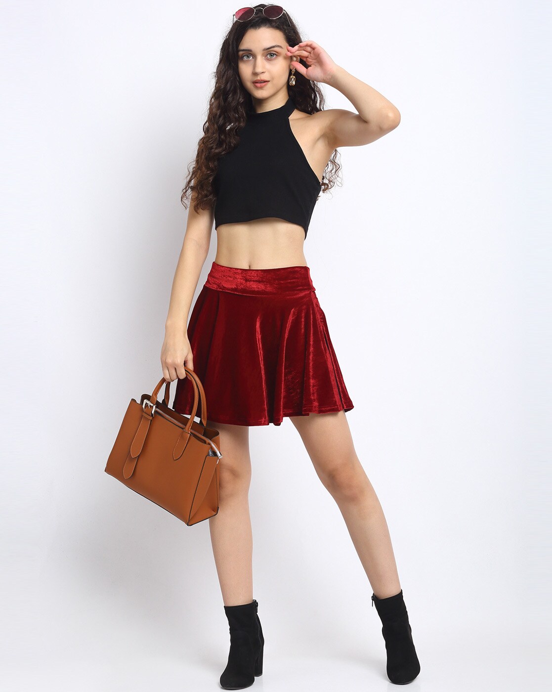 Buy Maroon Skirts for Women by NEUDIS Online