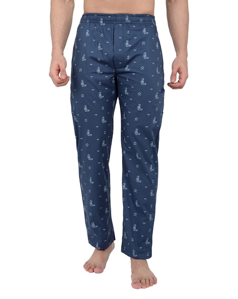Lazy One Men's Asleep At The Reel Cotton Knit Pajama Pant