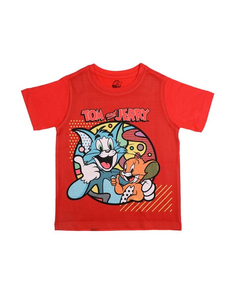 Tom & Jerry Cartoon Print T-shirt