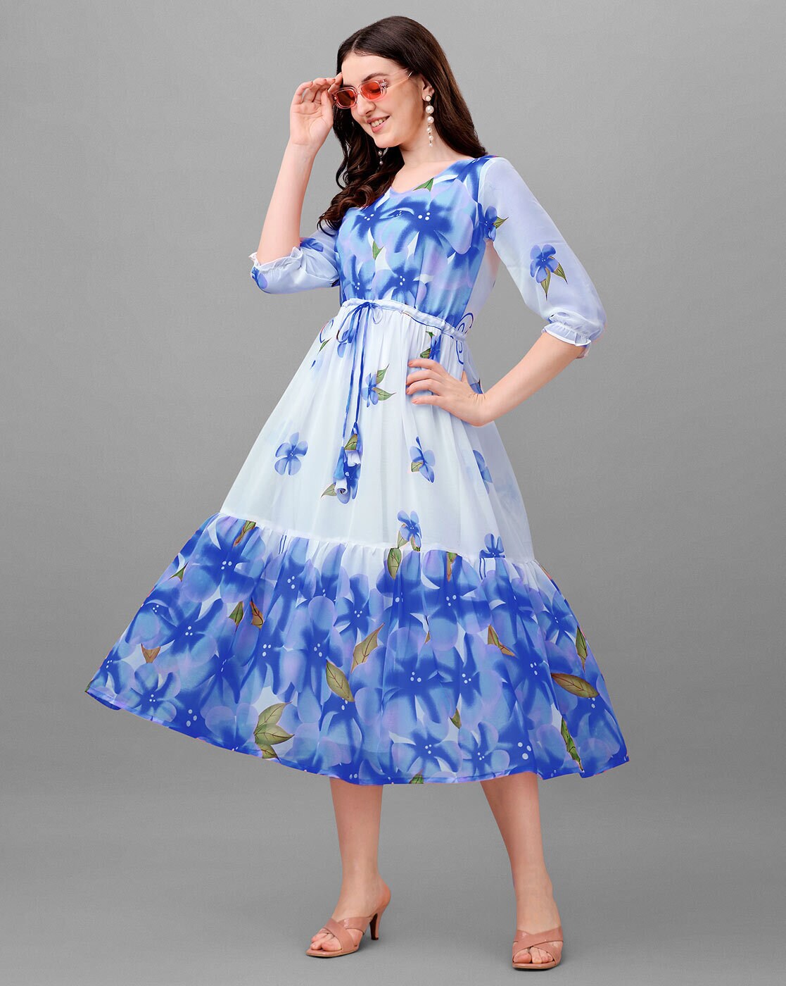 Buy Blue Dresses for Women by TRILLMIXA Online