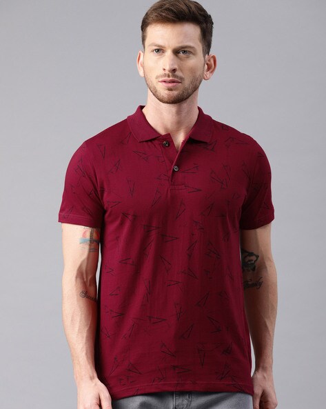 Regular Fit Printed Polo T-Shirt