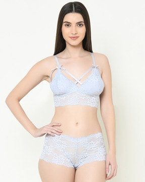 Buy online Lace Detailed Bras And Panty Set from lingerie for Women by  N-gal for ₹500 at 50% off