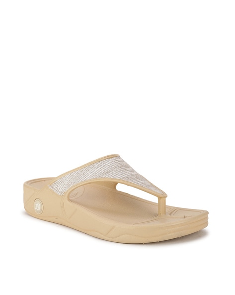 Beige discount thong sandals