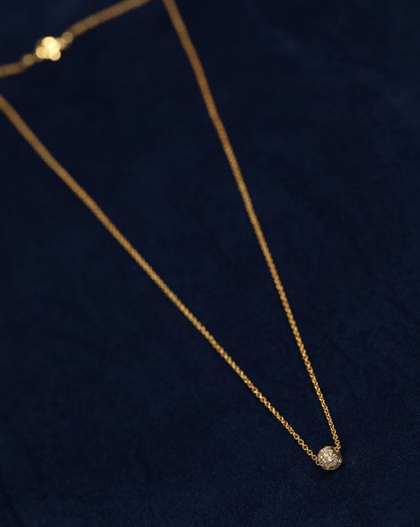 Gold-Toned Chain With Minimalist Circular Pendant