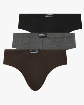 netplay Pack of 3 Briefs with Brand Patch-picture-11