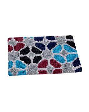 aazeem Floral Pattern Anti Skid Cotton Door Mat 16"x24"-picture-26