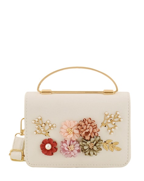 Buy DKNY Women White Small-Size Solid Satchel Bag Online - 816930 | The  Collective