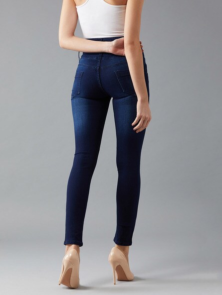 Buy Navy Blue Jeans & Jeggings for Women by Dolce Crudo Online