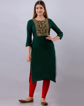 Green Art Silk Kurtis Online Shopping for Women at Low Prices
