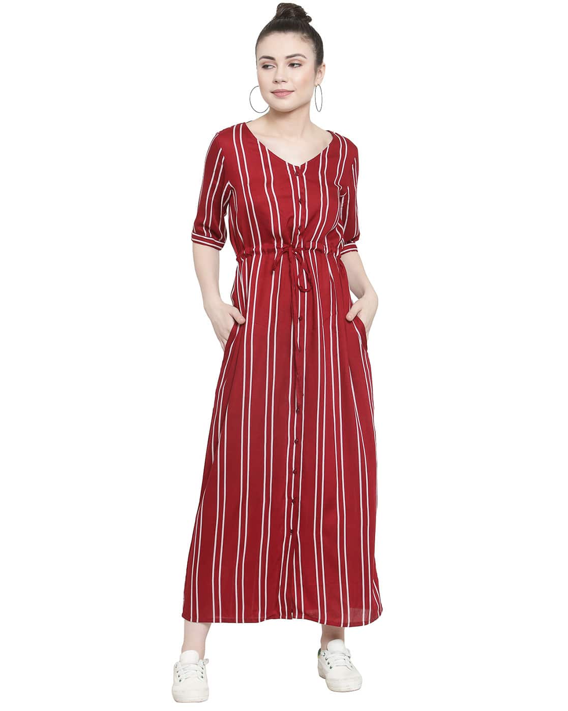 Buy Maroon Dresses for Women by COLOR COCKTAIL Online