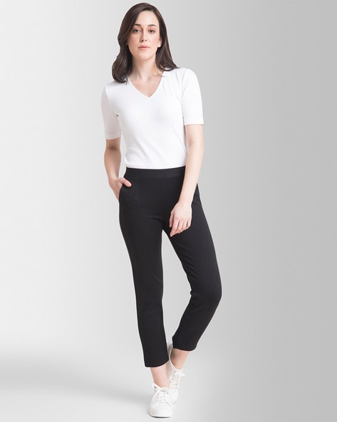 Buy Black Trousers & Pants for Women by BROADSTAR Online | Ajio.com-saigonsouth.com.vn