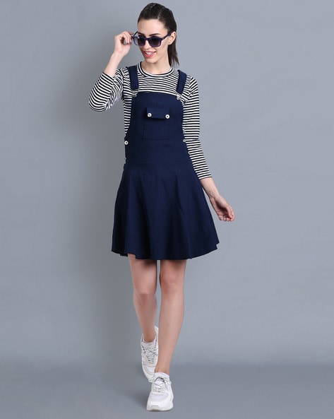 Navy dungaree outlet dress