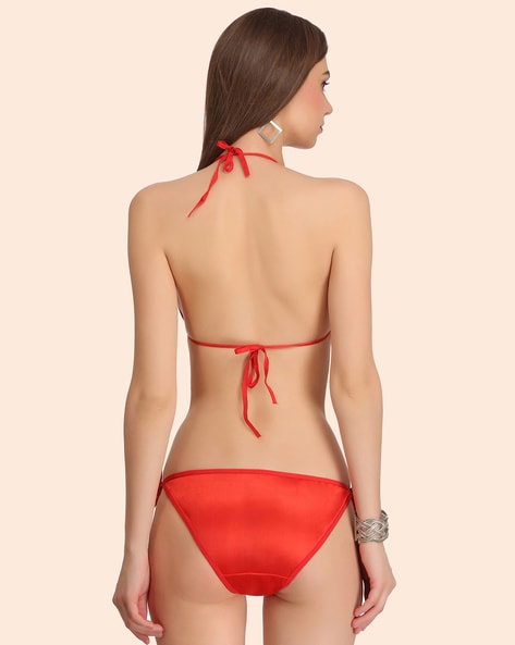 Buy online Set Of 3 Halter Neck Bra from lingerie for Women by