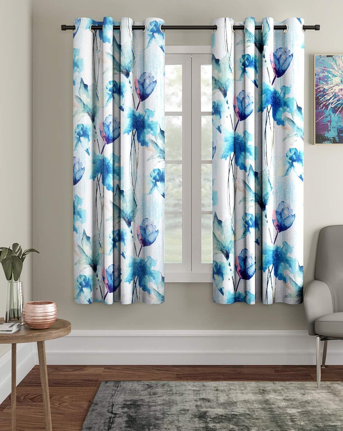 Buy Blue Curtains & Accessories for Home & Kitchen by Home Sizzler Online | Ajio.com