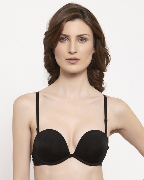 Buy PrettyCat Padded Demi Coverage Strapless Bra - Beige at Rs.400 online