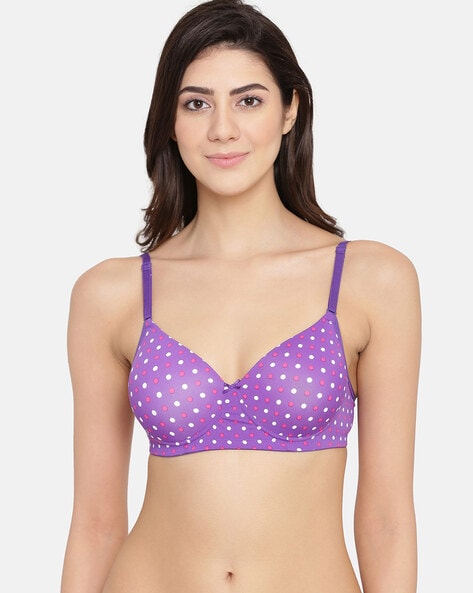 Buy online Multi Colored Polka Dots T-shirt Bra from lingerie for
