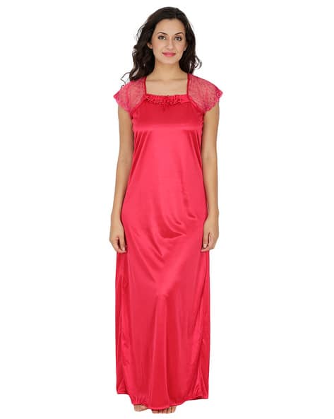 Nightgown with Sheer Sleeves