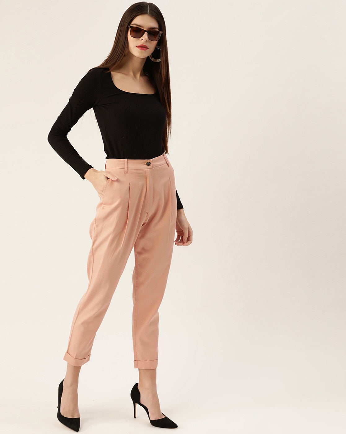 Ladies Cropped Trousers Elasticated Waist Womens Casual High Waisted Peach  Hip Lifting Quick Drying Tights Shorts Outer Wear Anti Light Sexy Two Piece  Sports Shorts Wide Leg Trousers Women : Amazon.co.uk: Fashion