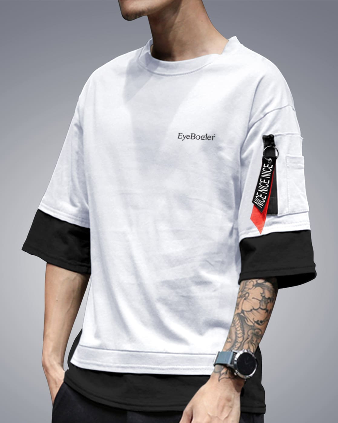 Buy White Tshirts Men by EYEBOGLER Online | Ajio.com