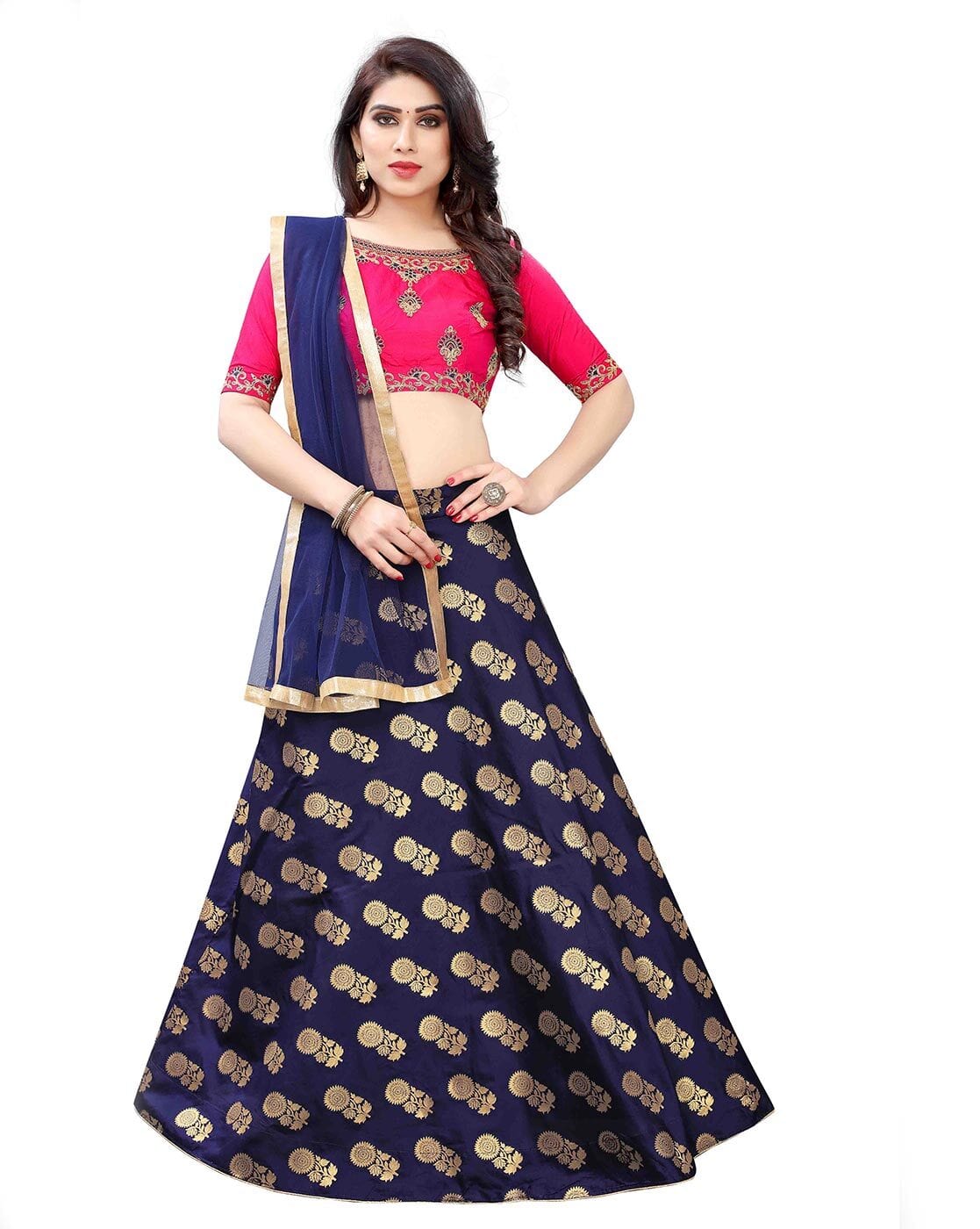 Buy Navy Blue Lehenga Choli Sets for Women by Arvika Online