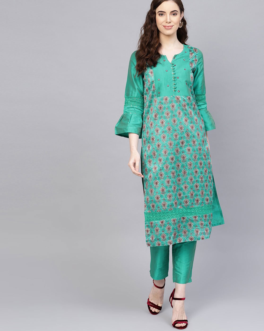 Buy Brown Kurta Suit Sets for Women by Jyoti Online | Ajio.com