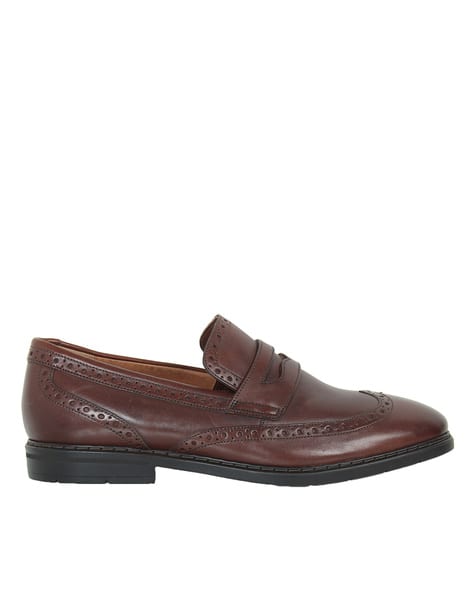CLARKS Loafers with Broguing
