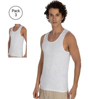 damensch Pack Of 3 Round Neck Vest-picture-29