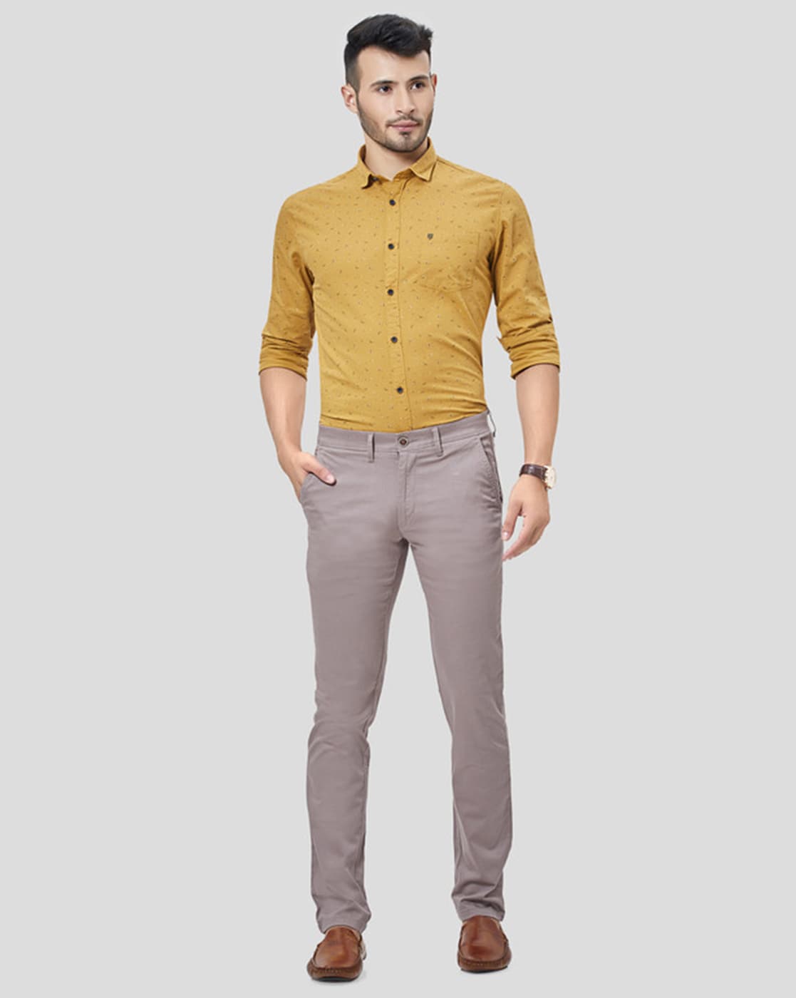 Buy Oxemberg Beige Slim Fit Chinos for Mens Online @ Tata CLiQ