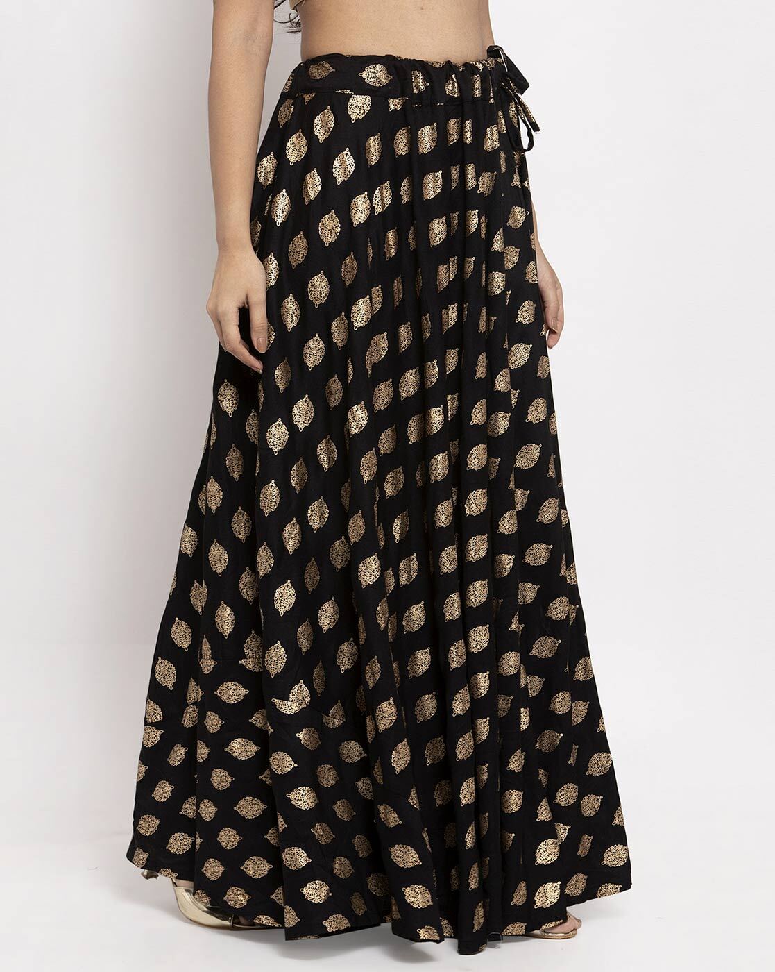 Buy online Black Printed Flared Palazzo from Skirts, tapered pants &  Palazzos for Women by Clora Creation for ₹899 at 36% off