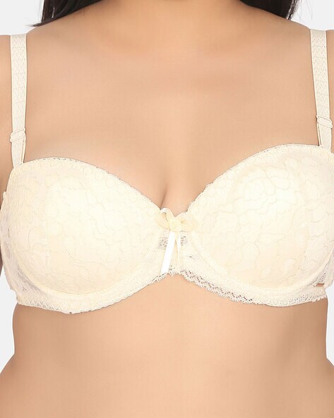 Lace Push-Up Bra with Bow
