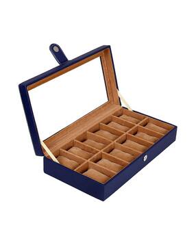 leather world Unisex 12 Slots Watch Organiser Box-picture-11