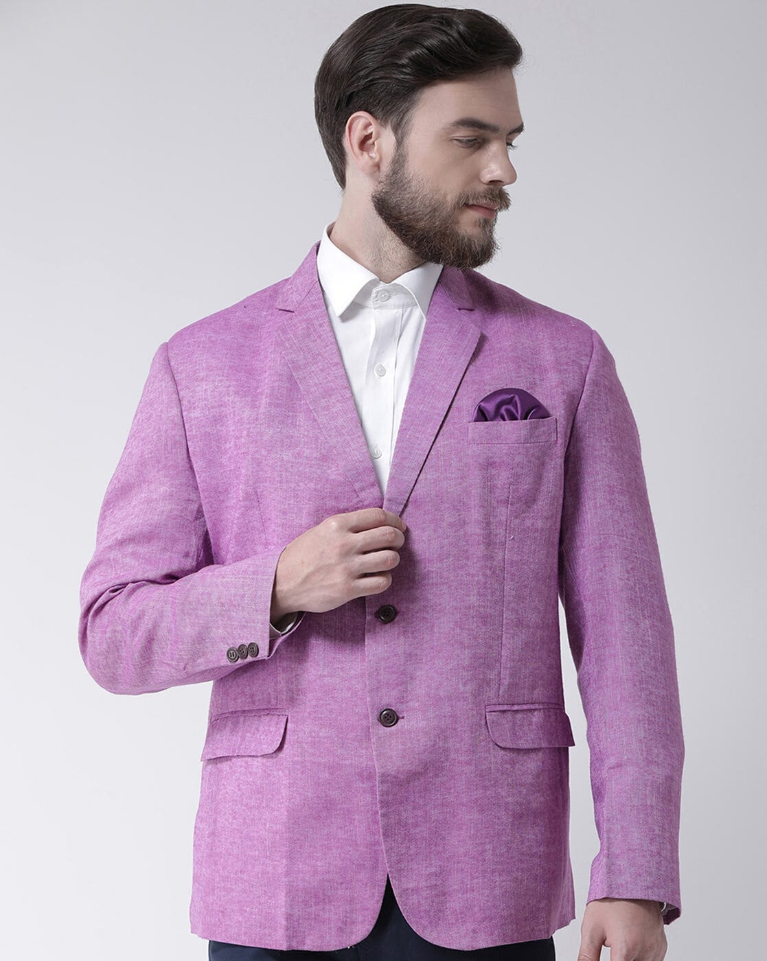 Buy online Pinks Solid Single Breasted Formal Blazer from Blazers for Men  by Tahvo for ₹2979 at 50% off | 2024 Limeroad.com