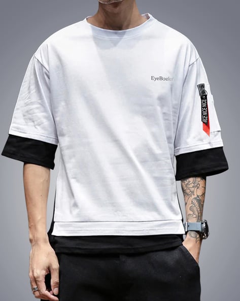 Buy White Tshirts for Men by EYEBOGLER Online