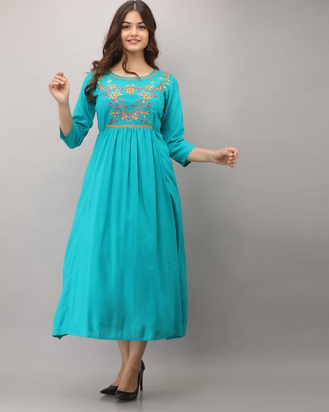 Buy Turquoise Dresses & Gowns for Women by WOMEN TOUCH Online
