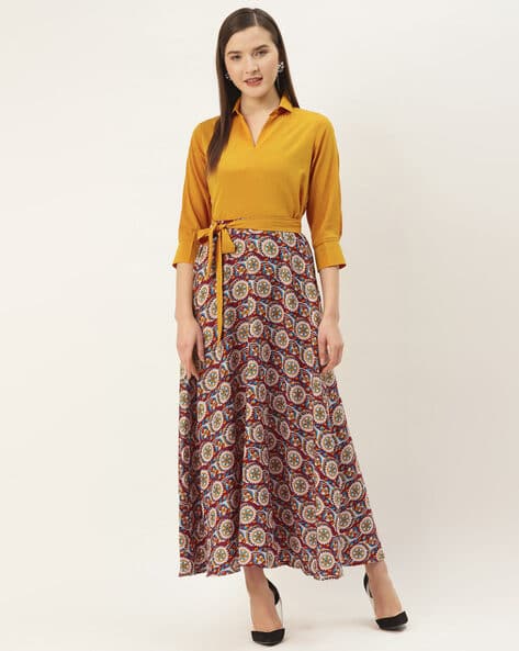 Indian Print A-line Dress