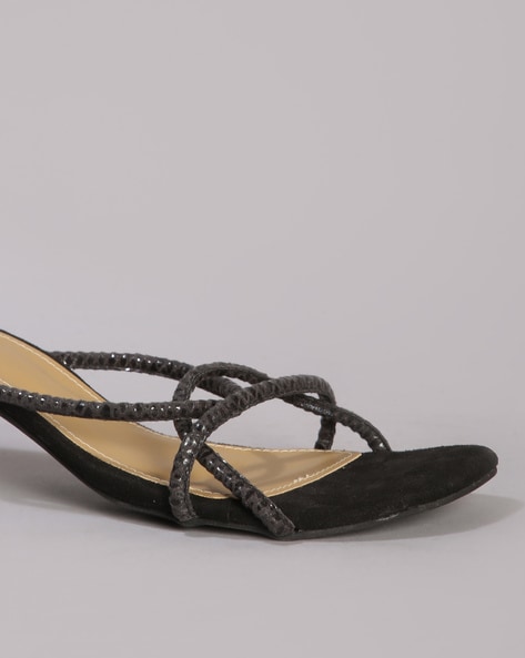 Buy Friends Like These Black Suedette Wide FIt Block Strappy Low Heel  Sandal from Next Ireland