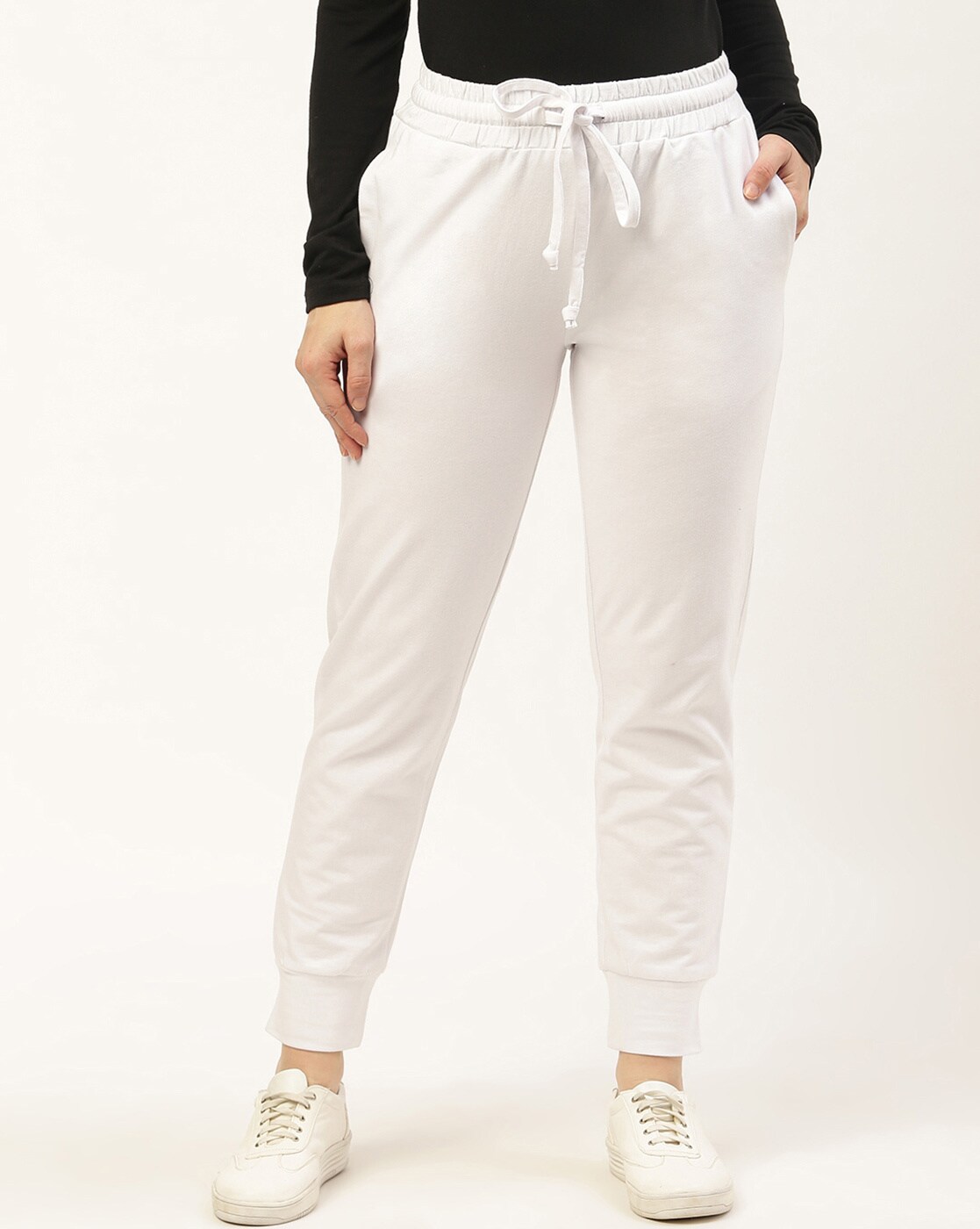 Buy SHE'S COMFORTABLE WHITE JOGGERS for Women Online in India