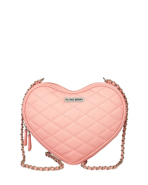 Cute Heart Shape Sling Bags with Shoulder Chain//Cross body Side