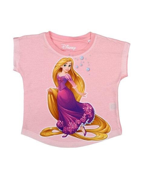 Disney Princess Graphic Print Round-Neck Top